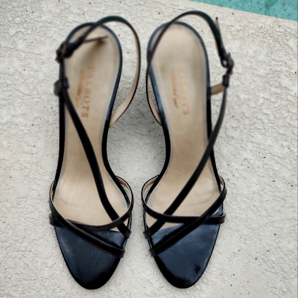 Talbots Black Strappy Sandals